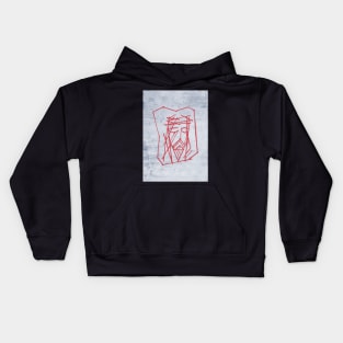 Hand drawn illustration of Jesus Christ Face Kids Hoodie